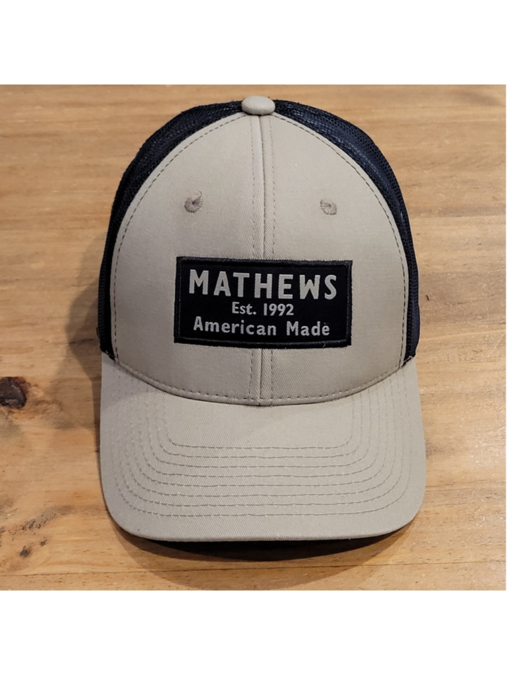 Mathews Archery Hat Snapback Brown Patch Deer Bow Hunting Trucker Mesh Back